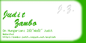 judit zambo business card